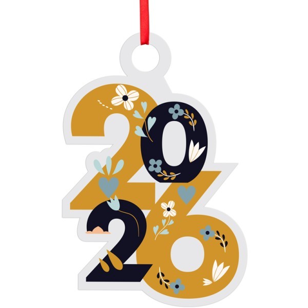 2025 Scandi Γούρι Από Plexiglass Με Εκτύπωση 11x17cm