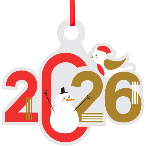 Red Gold 2025 Γούρι Από Plexiglass Με Εκτύπωση 16x14cm