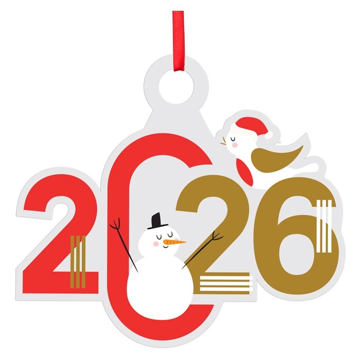 Red Gold 2026 Γούρι Από Plexiglass Με Εκτύπωση 16x14cm