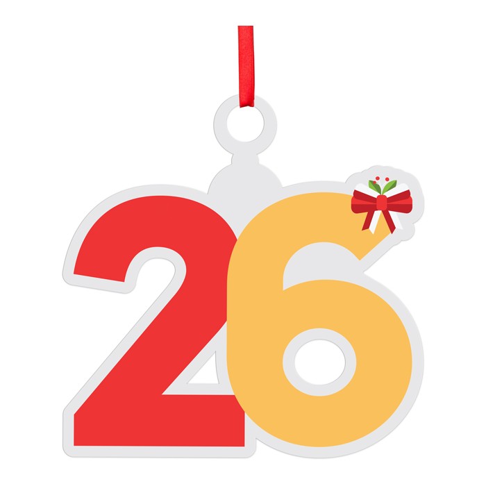 26 Bow Γούρι Από Plexiglass Με Εκτύπωση 