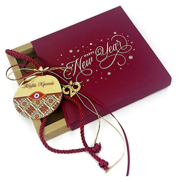 Elegant Χριστουγεννιάτικο Γούρι Από Plexiglass Με Εκτύπωση Red Eye