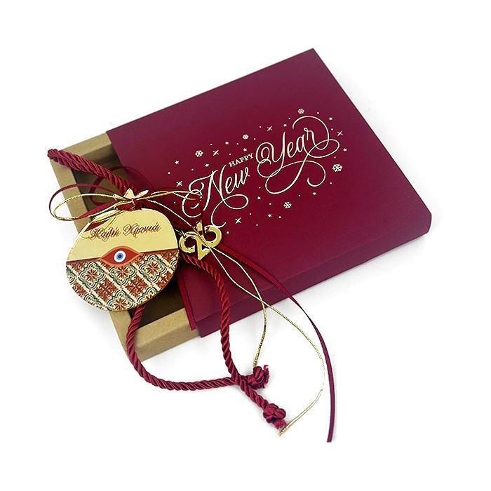 Elegant Χριστουγεννιάτικο Γούρι Από Plexiglass Με Εκτύπωση Red Eye