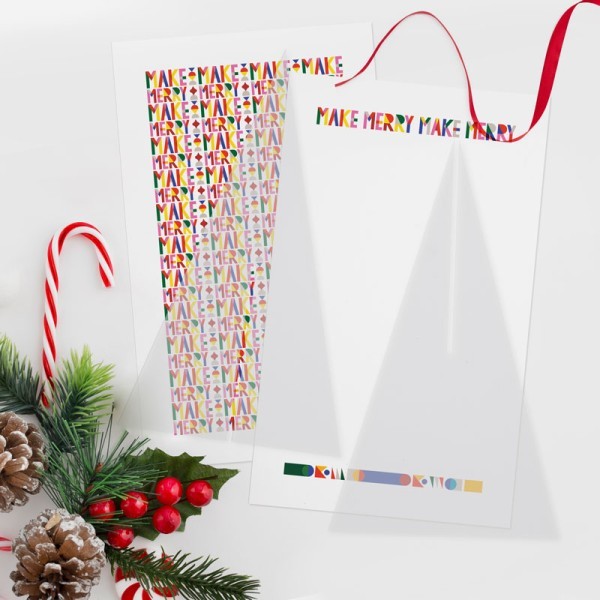White Christmas Tree Από Plexiglass 14x25cm