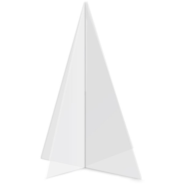 White Christmas Tree Από Plexiglass 14x25cm