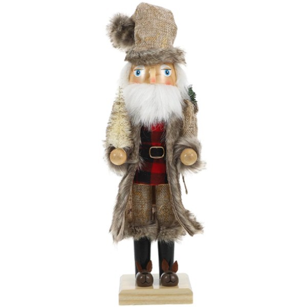 Wooden Santa Χριστουγεννιάτικο Διακοσμητικό