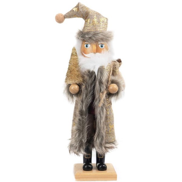 Wooden Santa Χριστουγεννιάτικο Διακοσμητικό