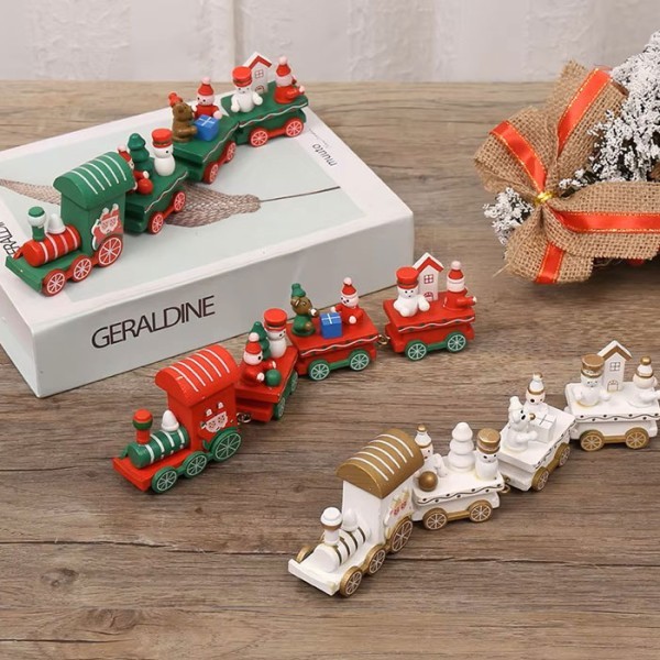 Minifigure Christmas Wooden Train Διακοσμητικό Τρενάκι