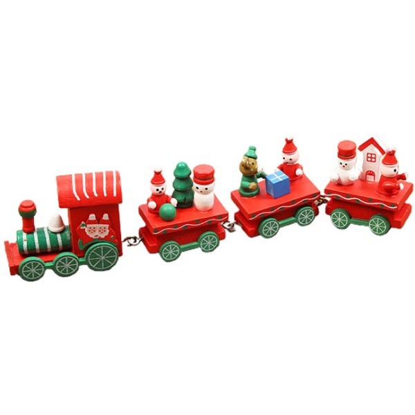 Minifigure Christmas Wooden Train Διακοσμητικό Τρενάκι Πράσινο