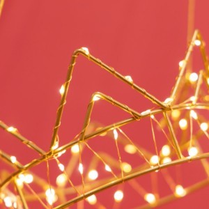 Roi Μπρονζέ Κορώνα Φωτιζόμενη Με Μετασχηματιστή LED Θερμά Λευκά Φωτάκια