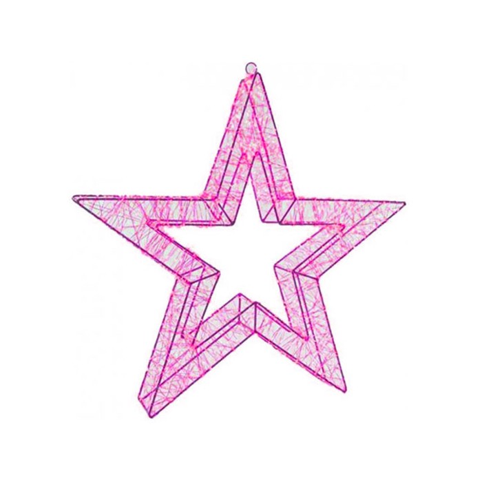 Starry Φωτιζόμενο Αστέρι Ροζ 35cm με 200 Mini LED, Μεταλλικός Σκελετός