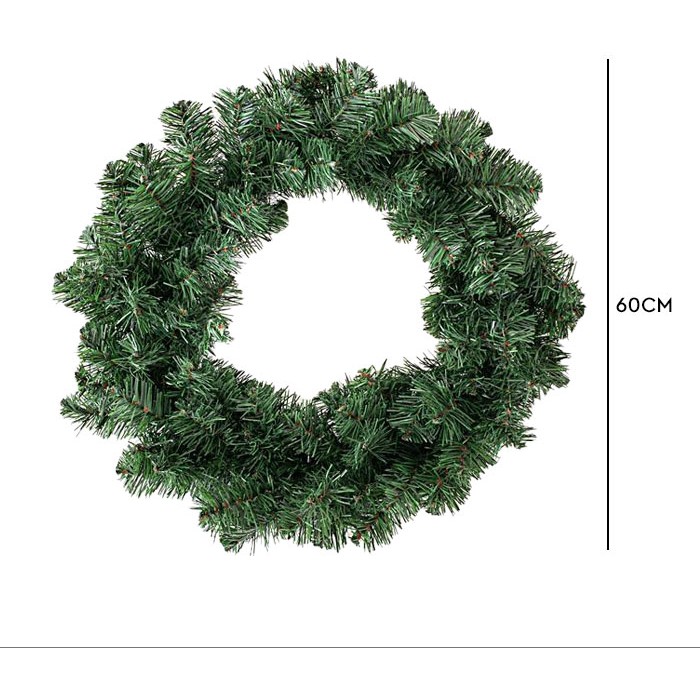 Chaplet Στεφάνι Πράσινο 60cm με 110 Tips για Εορταστική Διακόσμηση