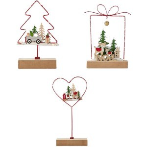 Cadeau Φωτιζόμενο Μεταλλικό Διακοσμητικό 19cm Με LED Φωτισμό Και Μπαταρία