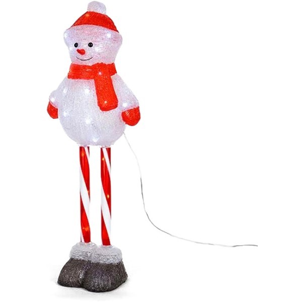 CandySnowman Φωτιζόμενος Χιονάνθρωπος 35Λευκά LED 25x18x67cm