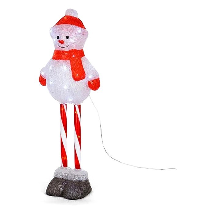 CandySnowman Φωτιζόμενος Χιονάνθρωπος 35Λευκά LED 25x18x67cm