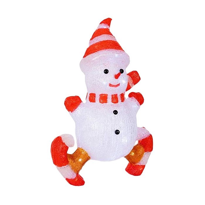 Snowy Skate Φωτιζόμενος Χιονάνθρωπος 60LED 34x19x50cm