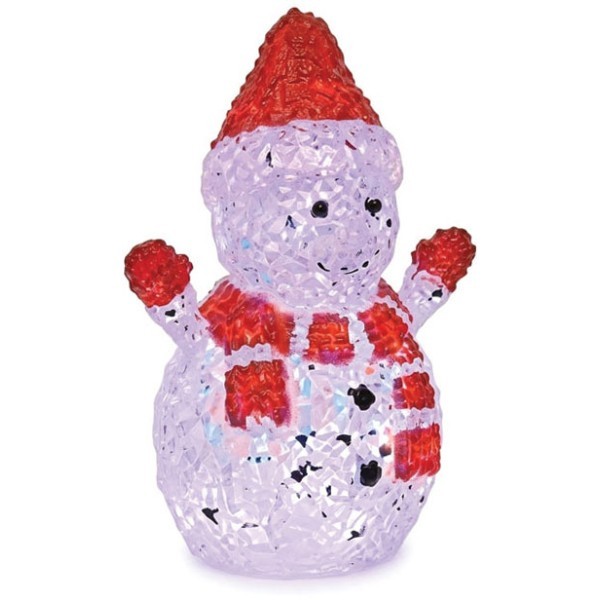 Snowy Red&White Φωτιζόμενος Χιονάνθρωπος 90 LED 34x23x48cm