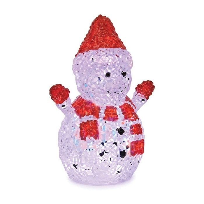 Snowy Red&White Φωτιζόμενος Χιονάνθρωπος 90 LED 34x23x48cm
