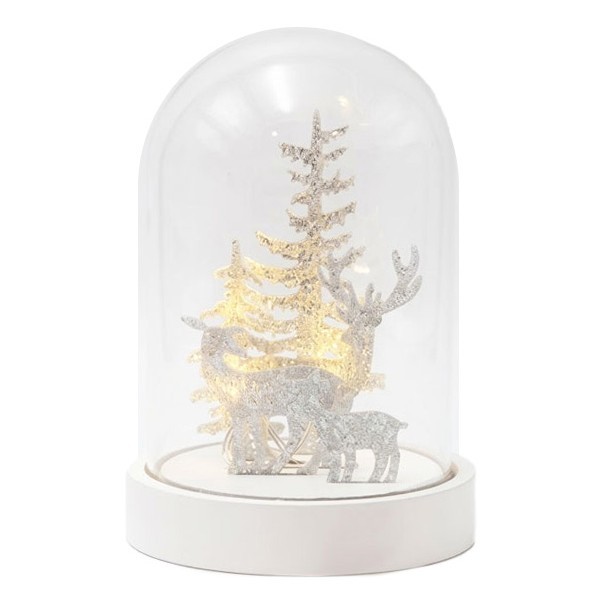 Winter Reindeer Φωτιζόμενος Θόλος Ακρυλικά Ελαφάκια 18,5cm