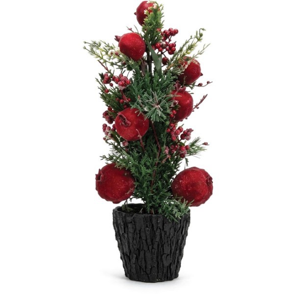 Velvet Pine Tree Δεντράκι με Πευκοβελόνα & Pom Pom 43cm