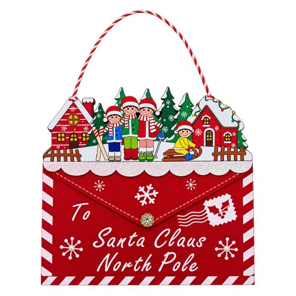 Xmas Santa Village Letter Στολίδι 22x23cm Σπιτάκια