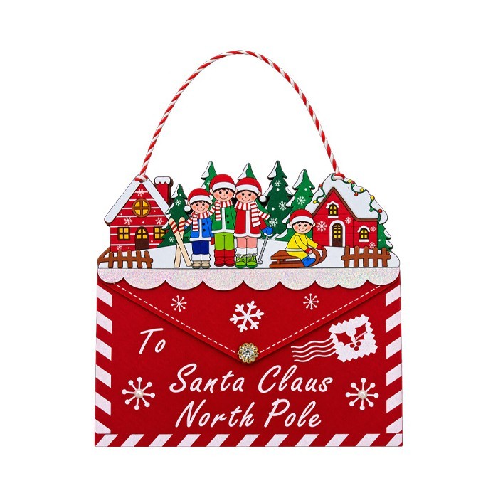 Xmas Santa Village Letter Κρεμαστό Στολίδι 22x23cm