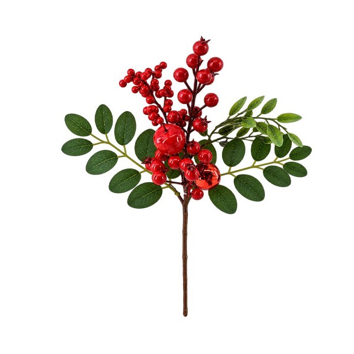 Berries & Evergreen Χριστουγεννιάτικο Διακοσμητικό Κλαδί 33cm