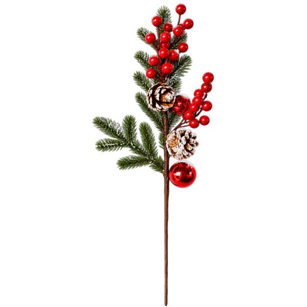 Pinecones&Berries Χριστουγεννιάτικο Διακοσμητικό Κλαδί 46cm