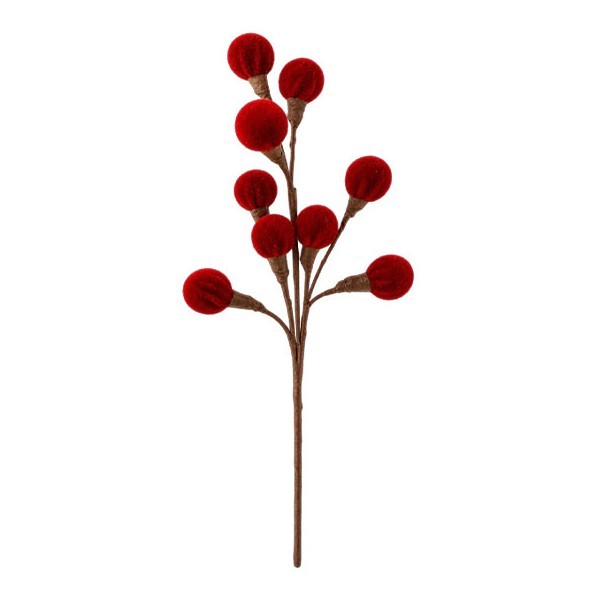 Velvet Crimson Berries Κλαδί 62cm