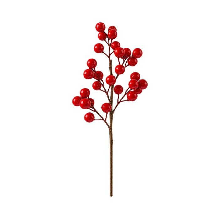 Red Xmas Κόκκινο Χριστουγεννιάτικο Κλαδί με Μούρα 54cm