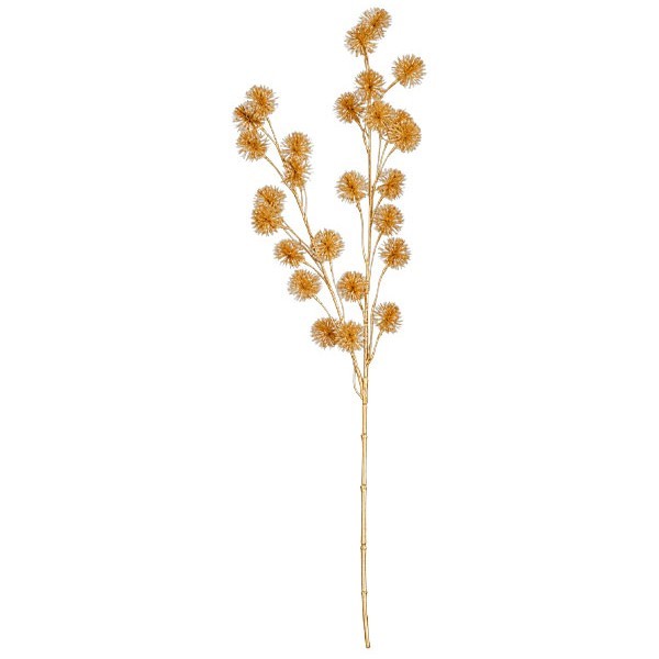 Gold Fluffy Balls Διακοσμητικό Κλαδί 8cm