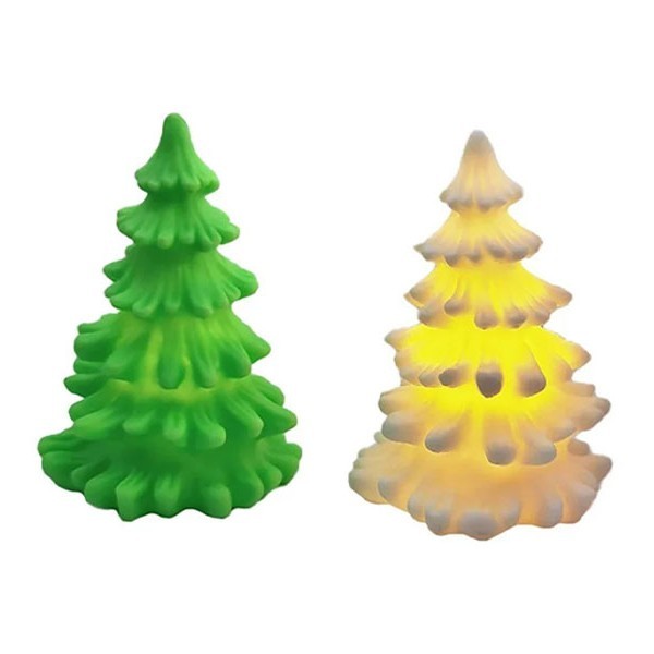 Xmas Δεντράκι Πλαστικό Με Φως 9x6cm Λευκό