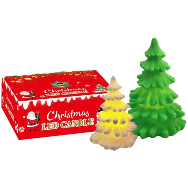 Xmas Δεντράκι Πλαστικό Με Φως 9x6cm Πράσινο