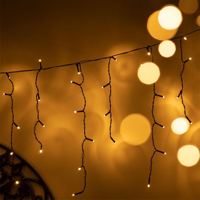 Xmas Rain Σειρά Βροχή 144 LED 3mm Θερμό Λευκό Magic Christmas
