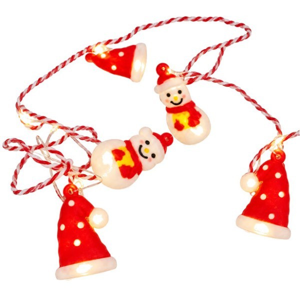 Hat 20 Mini LED Πλαστικά Φωτάκια Μπαταρίας Θερμό Λευκό 