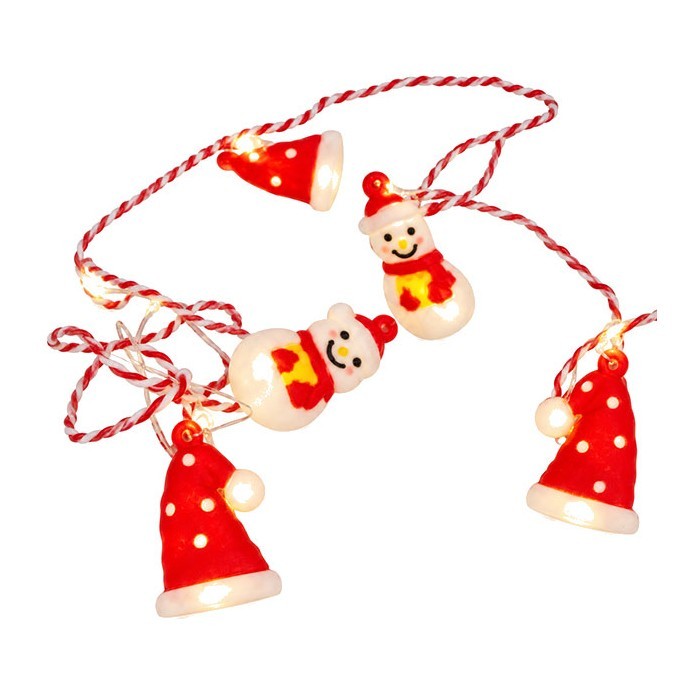 Hat 20 Mini LED Πλαστικά Φωτάκια Μπαταρίας Θερμό Λευκό 