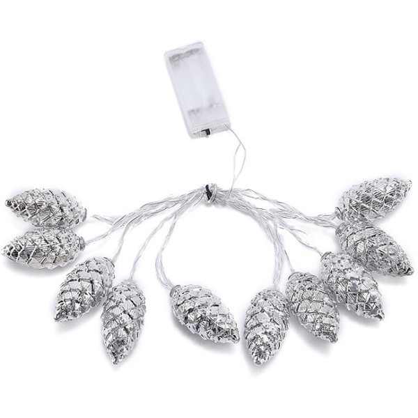 XMAS Cone 20 Mini LED Πλαστικά Φωτάκια Μπαταρίας 5mm Θερμό Λευκό 