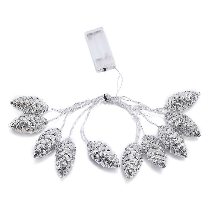 XMAS Cone 20 Mini LED Πλαστικά Φωτάκια Μπαταρίας 5mm Θερμό Λευκό 