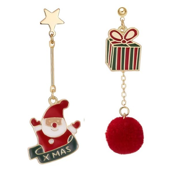 Bellen Xmas Earrings Χριστουγεννιάτικα Σκουλαρίκια Κάλτσα - Γλυφιτζούρι