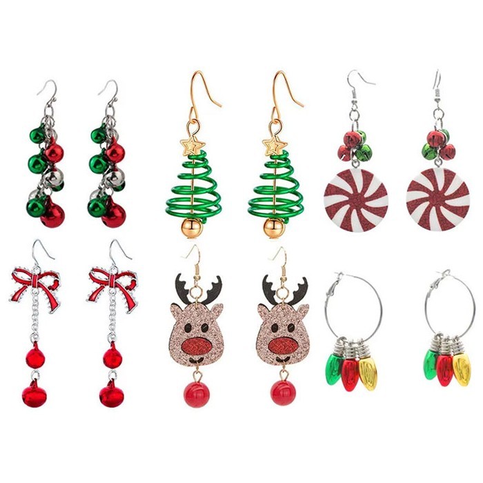 Pendant Christmas Earrings Χριστουγεννιάτικα Σκουλαρίκια