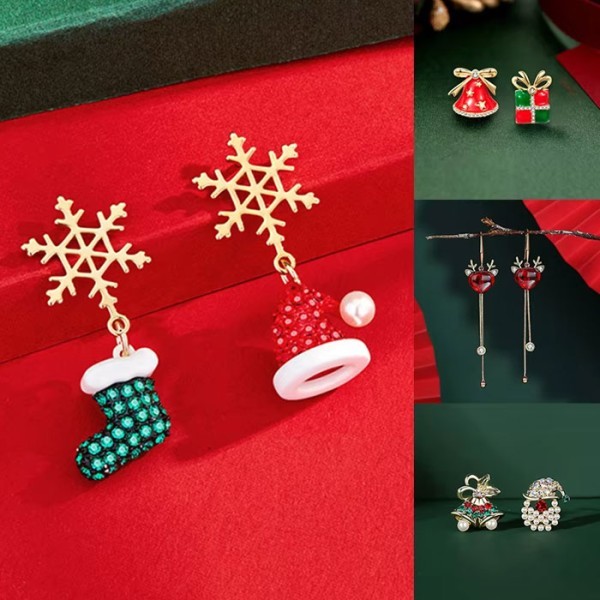 Faux Xmas Earrings Χριστουγεννιάτικα Σκουλαρίκια