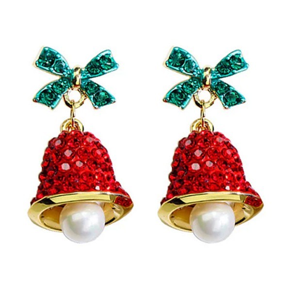 Faux Xmas Earrings Χριστουγεννιάτικα Σκουλαρίκια Φόρεμα - Κάλτσα