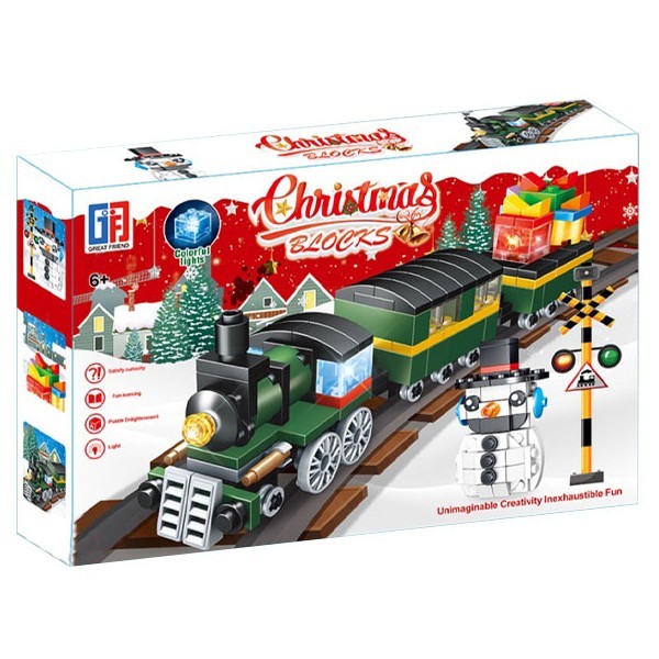 Christmas Blocks Τουβλάκια Χριστουγεννιάτικο Τρένο 120 Τεμ