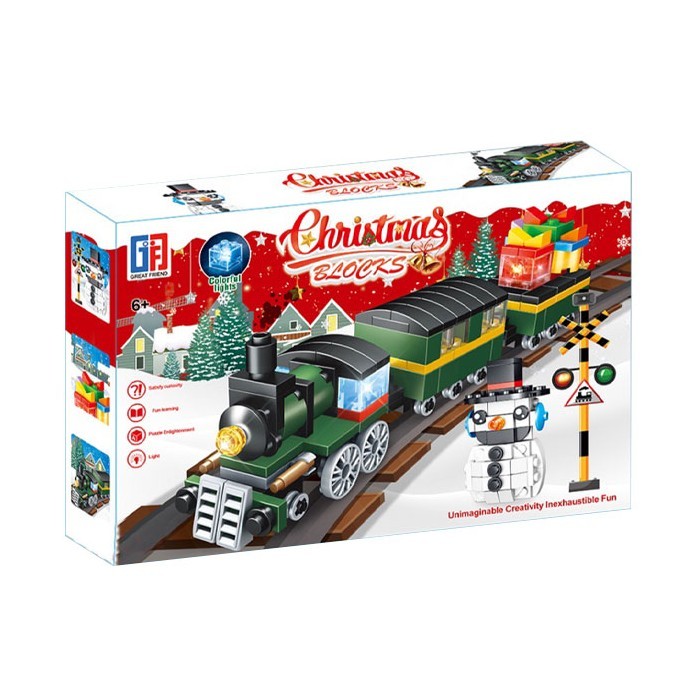 Christmas Blocks Τουβλάκια Χριστουγεννιάτικο Τρένο 120 Τεμ