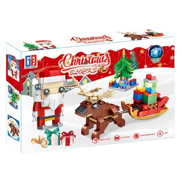 Christmas Blocks Τουβλάκια Χριστουγεννιάτικο Έλκηθρο 245 Τεμ