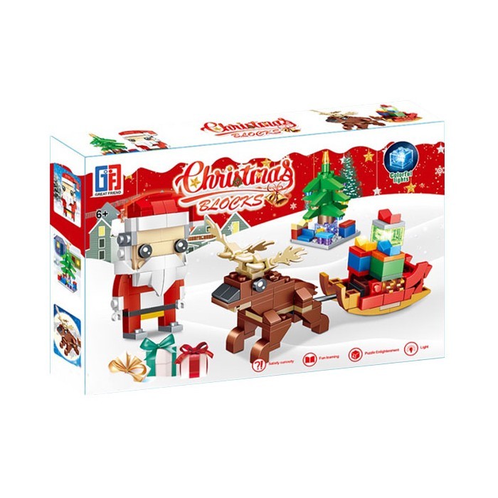 Christmas Blocks Τουβλάκια Χριστουγεννιάτικο Έλκηθρο 245 Τεμ