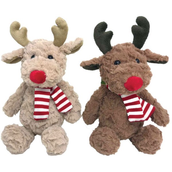 Xmas Friends Χριστουγεννιάτικος Λούτρινος Τάρανδος 32cm Λευκό