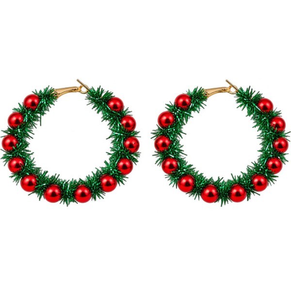 Xmas Χριστουγεννιάτικα Σκουλαρίκια Κρίκοι με Καμπανούλες