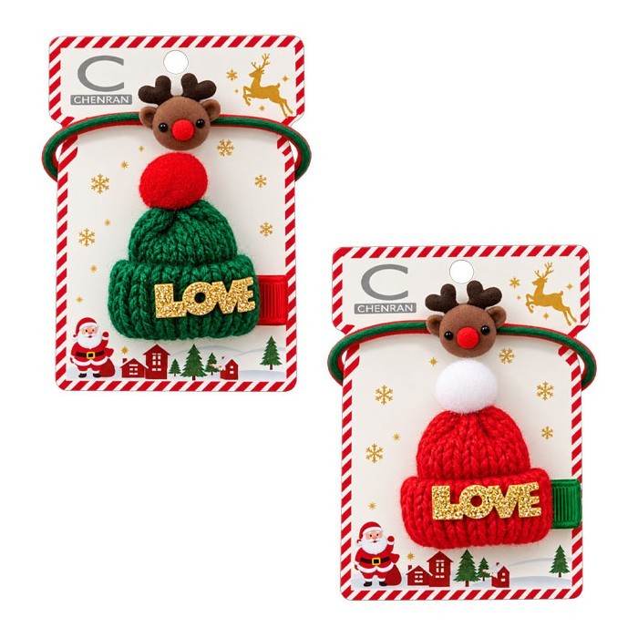 Love Xmas Παιδικά Λαστιχάκια&Κλιπ Μαλλιών