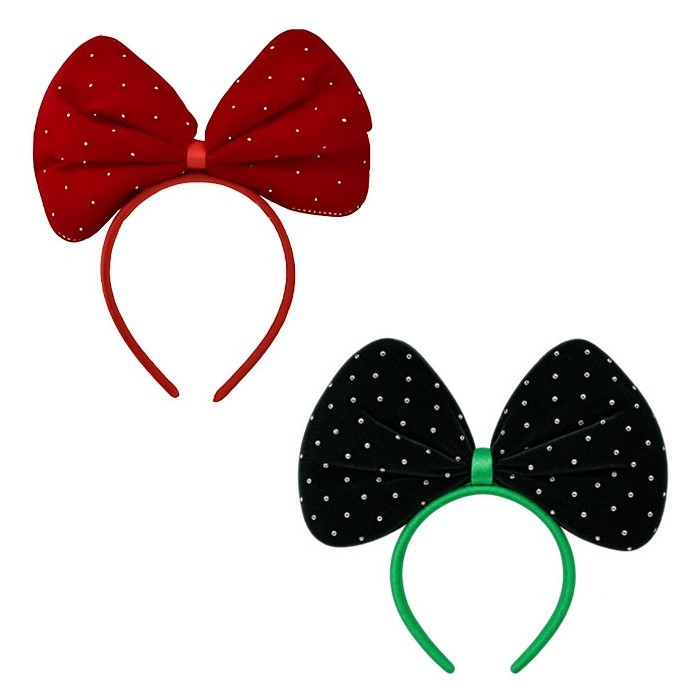 Sparkling Velvet Bow Στέκα Μαλλιών Με Βελούδινο Φιόγκο 23cm