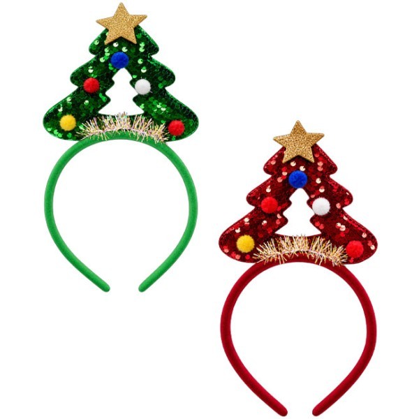 Sparkle Χριστουγεννιάτικη Στέκα Μαλλιών Δέντρο 24cm Πράσινη